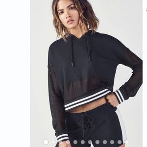 Demi Lovato x Fabletics black cropped mesh top
